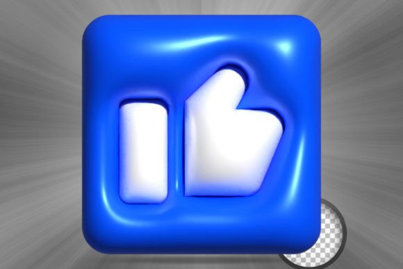 3D Render Like or Thumps Up Icon: A Modern Design Asset