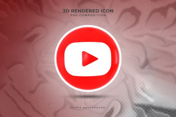 3D YouTube Icon Concept 3D Rendering: Elevate Your Visuals