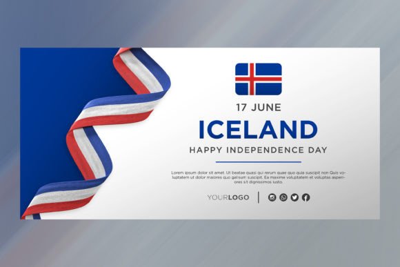 Celebrate Iceland National Day with a Modern Banner Template