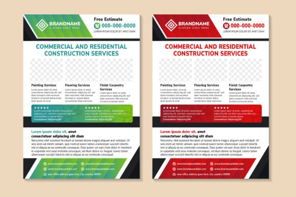 Construction Services Vertical Flyer: A Modern Design Template