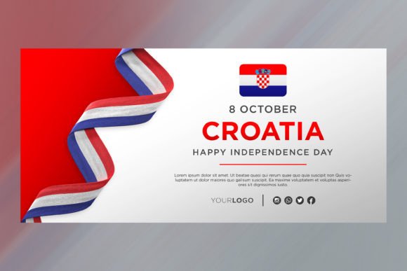 Croatia National Day Banner: A Modern Celebration Template