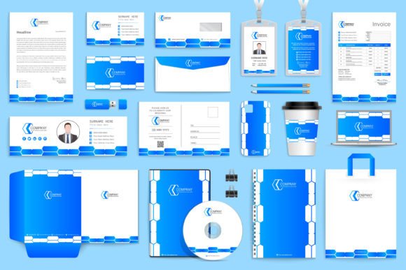 Elegant Blue Modern Business Stationery: A Complete Brand Kit
