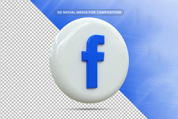 Elevate Your Brand with 3D Facebook Icon Concept 3D Rendering