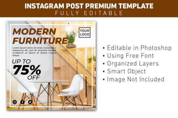 Elevate Your Instagram: Modern Furniture Post Templates