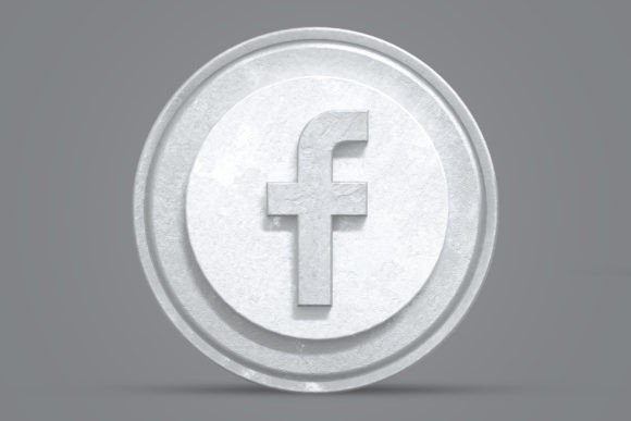 Facebook Icon in 3d Rendering: A Modern Design Asset