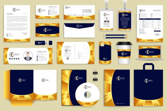 Gold Gradient Set: Elevating Brand Identity with Modern Design