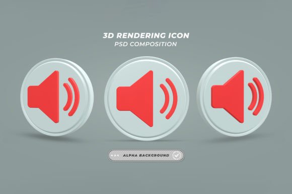 Loudspeaker Icon in 3D Rendering: A Bold Visual Asset for Modern Design