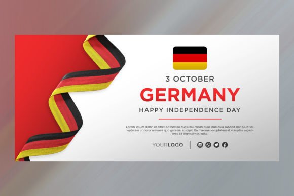 Modern German National Day Banners for Digital Branding