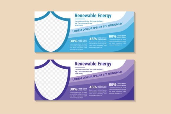 Renewable Energy Horizontal Banner: A Modern Design Asset