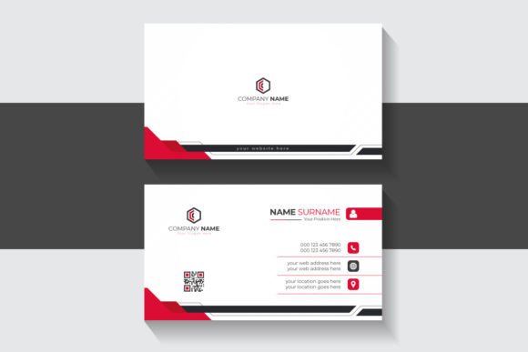 The Power of Red and White: Bold Business Card Design