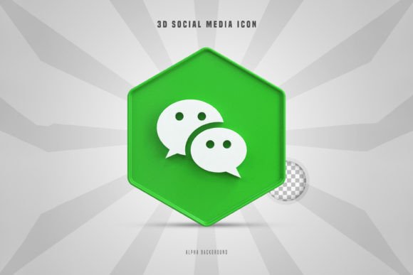 Transform Your Digital Presence with a 3D WeChat Icon Concept